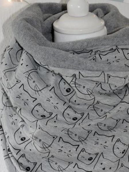 

winter scarf women fashion women printing cats button soft wrap casual warm scarves shawls multi-purpose shawl scarf 201224, Blue;gray