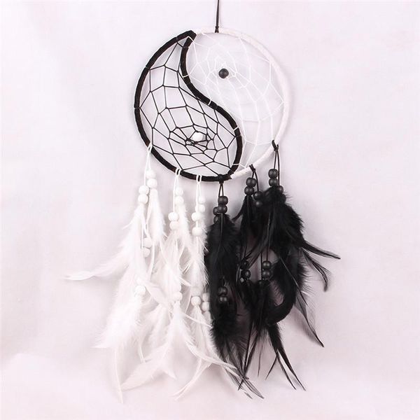 

decorative objects & figurines 15cm diameter dream catcher handmade traditional yin yang 50" long home decoration