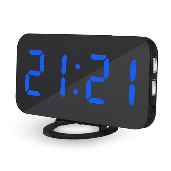 

home decoration luminous clock led voice control digital alarm clock large number display snooze electronic watch calendar1