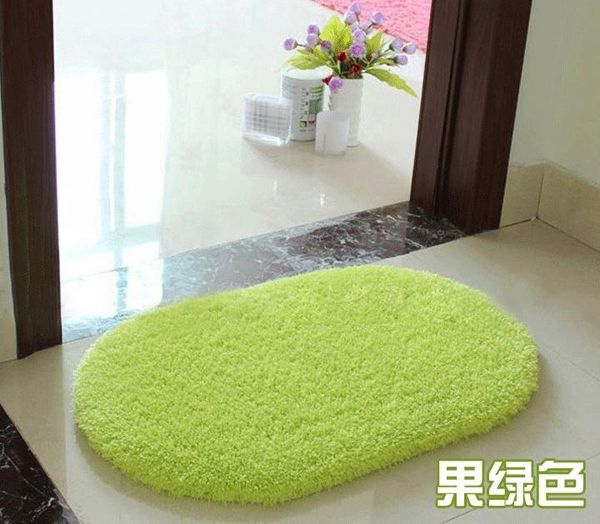 

carpets 2021 design 360 rotatable super slip-resistant pad room oval carpet floor mats 40*60cm 50*80cm