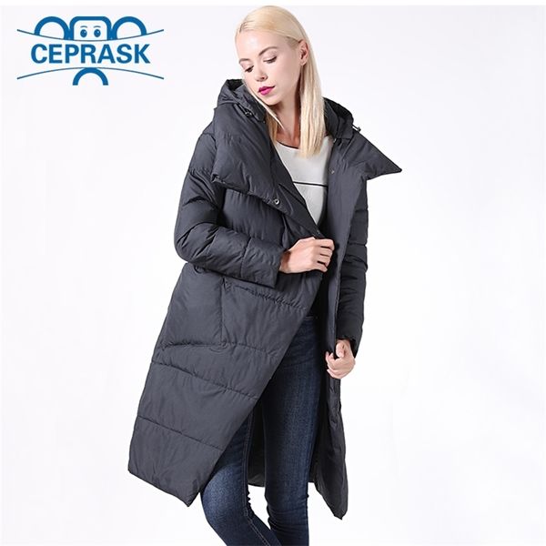 

new winter jackets women coat windproof high collar women's parka female long jacket removable hooded plus size 6xl ceprask 201217, Black