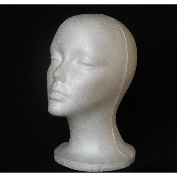 

new practical white foam female mannequin head hair wigs glasses cap display holder stand model mannequin hat qylknf sweet07