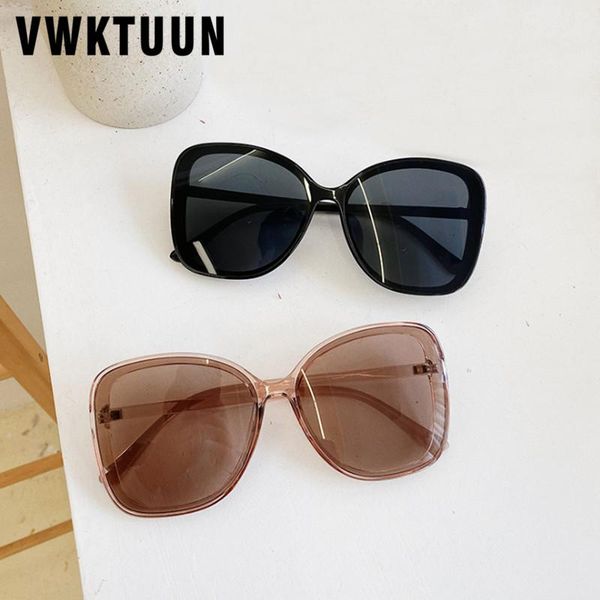 

vwktuun rimless sunglasses women alloy frame oversized sun glasses for womens square luxury sunglasses gradient lens glasses, White;black