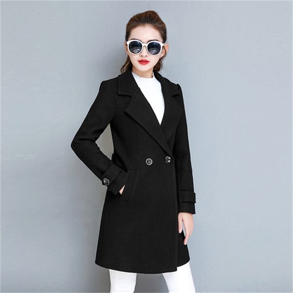

2021 new women's coat plus woolen size 7xl clothes long winter jacket jackets and clothing mujer kj427 aj07, Black;brown