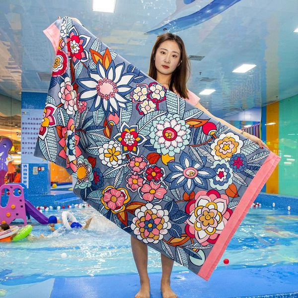 

100% cotton plus thick terry cut pile printing swimming beach towel cotton towel quilt170*85 bath towels for adults bath