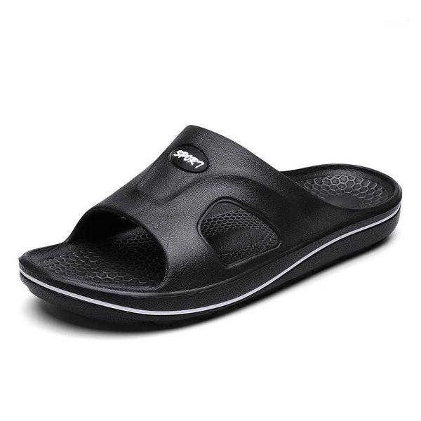 

2020 summer shoes men sandals casual man beach sandals flat non-slip male bath slippers soft comfortable ka24701, Black