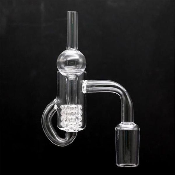 smoking accessories Quartz Diamond Loop Banger Nail Oil Knot Recycler Quartz Banger Nail Carb Cap Dabber Insert Bowl 10mm 14mm 18mm Male Female