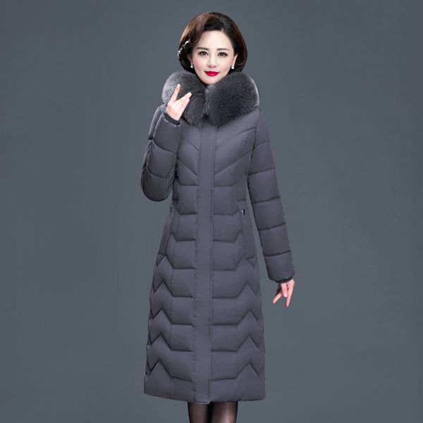

2019 women winter jacket warm thicken snow wear hooded with fur female parka long padded coat solid