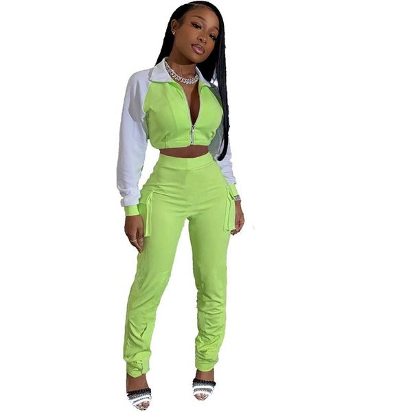 

женские tracksuit set plus размер потовых костюмы женщины тренировки matching наборы повседневный crop top штанах 2 шт наборы женские костюм, Gray