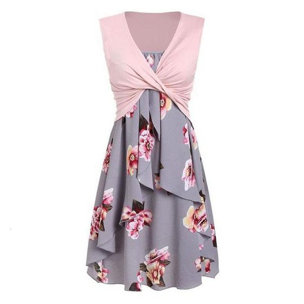 

summer 2pcs set flowers printed dresses for women sleeveless summer party ladies two pieces set casual holiday beach dress, Black;gray