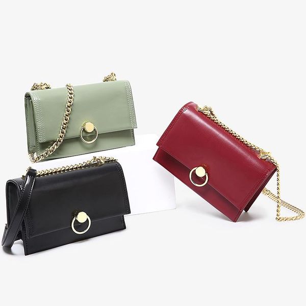 

lady envelope dould gold chain crossbody messenger bags win red