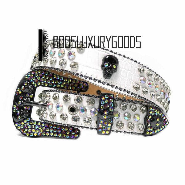

2021 designer bb simon belt for men women kor shiny diamond belt bling michael skull diamond rhinestone belt cowboy handbag, Black;brown