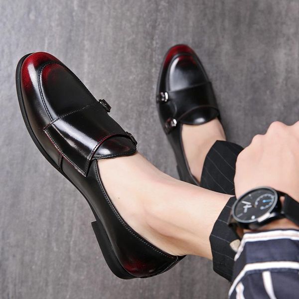 

2020 mens dress shoes casual leather luxury designer social driving fashion shoes moccasins men loafers plus size shoe, Black