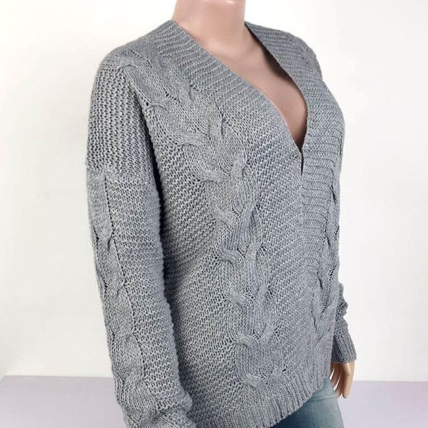 

women's knits & tees women long sleeve open front caridgan braided chunky knit short sweater outwear f3md1, White