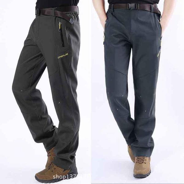

outdoor pants sports men women softshell thick hiking skiing combat tactical water-resistant tourism venture pantalonm-5xl, Black;green