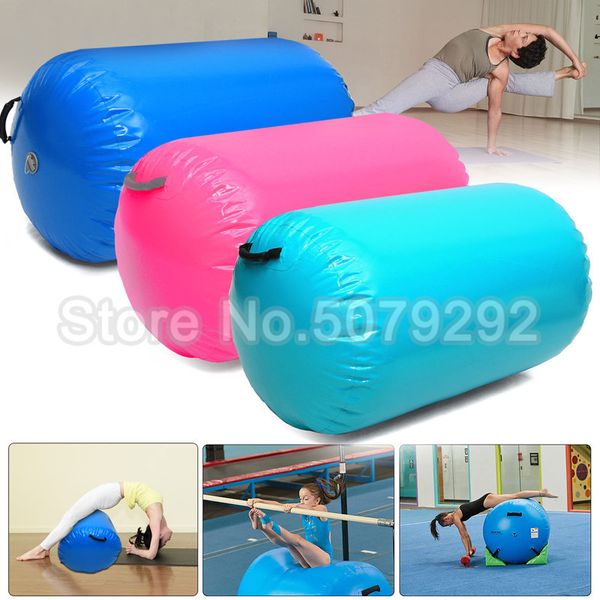 

delivery inflatable gymnastic air bucket 60cm / 85cm dia air roller different colors of yoga roller cheap