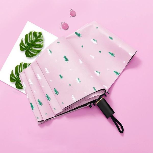 

yada green pine forest foldable umbrellas rain uv mini 3 folding clear umbrella for women windproof large umbrellas female ys862 bbyclk