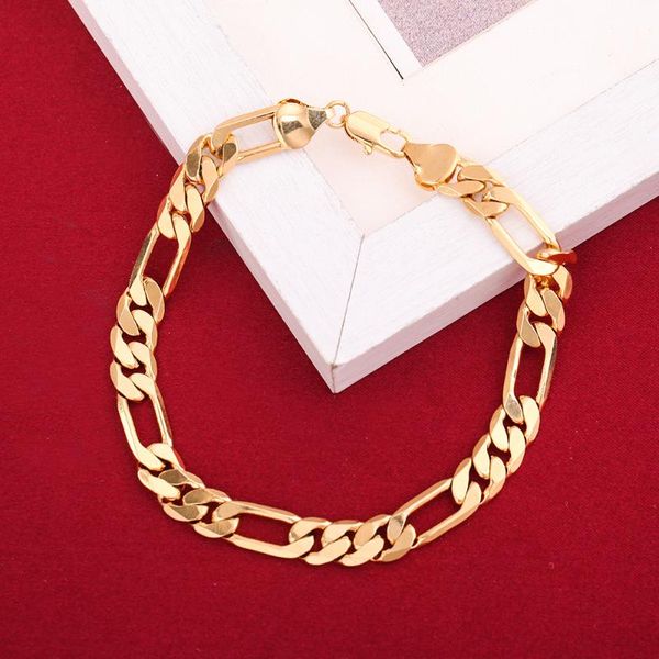 

bracelet women men jewelry wholesale gold color bracelet figaro chain men, Black