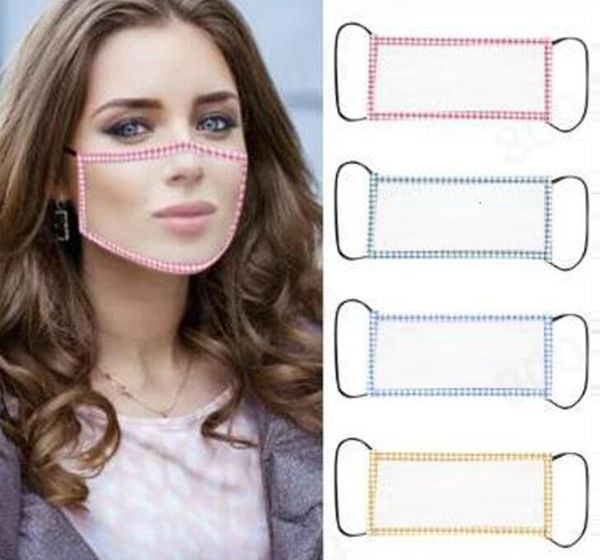 

transparent anti-fog lip shield cotton mask deaf mute designer masks visible anti dust mouth face cover gga3558-5