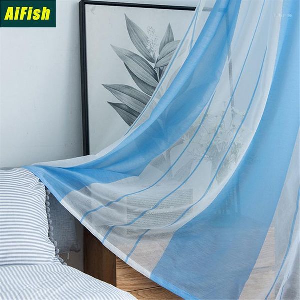 

color stripes high shade curtains for living room bedroom kitchen curtains tulle custom mediterranean style home decor tm048-31