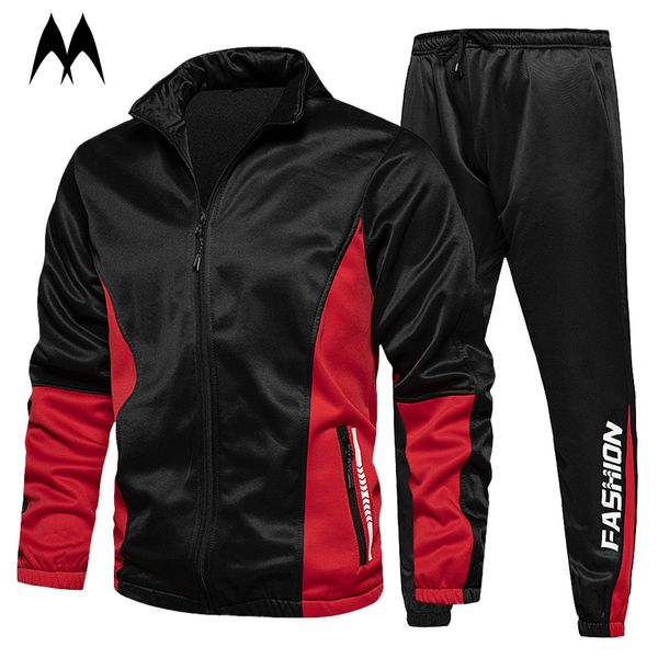 

mens tracksuits 2020 new men clothing set zipper jacket and sweatpants man outfits fashion sweat suits male joggers sport wear, Gray