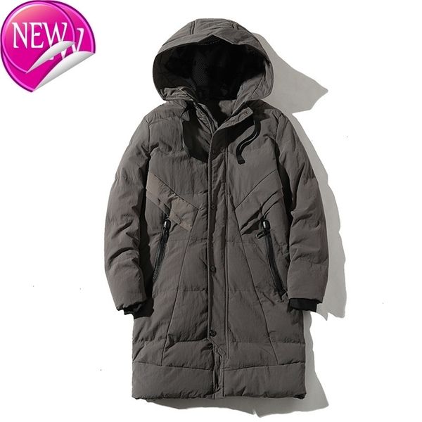 

black grey parkas 2020 casual classic winter jacket men's windbreak warm padded hooded overcoat fashion outerwear coat