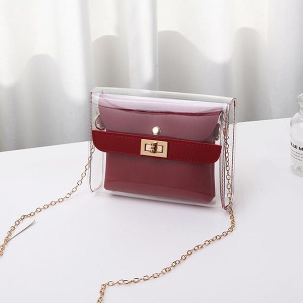 

women's chain bag crossbody bag pu leather shoulder handbag - clutch purse