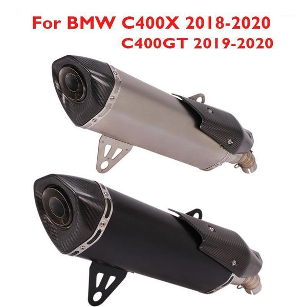 

motorcycle exhaust muffler escape tips baffle with db killer link pipe for c400x 2020-2020 c400gt 2020-20201