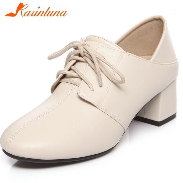 

dress shoes karin brand fashion lady square heel casual leisure spring autumn pumps lace up black office women woman1