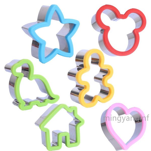 

stainless steel sandwiches cutter 6 shapes cookie cutter biscuit cutter -food grade biscuit mold cake cutters for kids my-inf0431