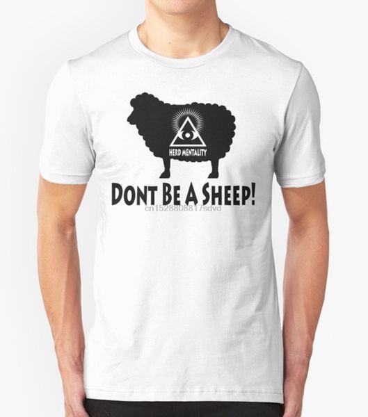 

dont be a sheep herd mentality illuminati conspiracy harajuku summer short sleeve plus size colour sport hooded sweatshirt hoodie t shirt