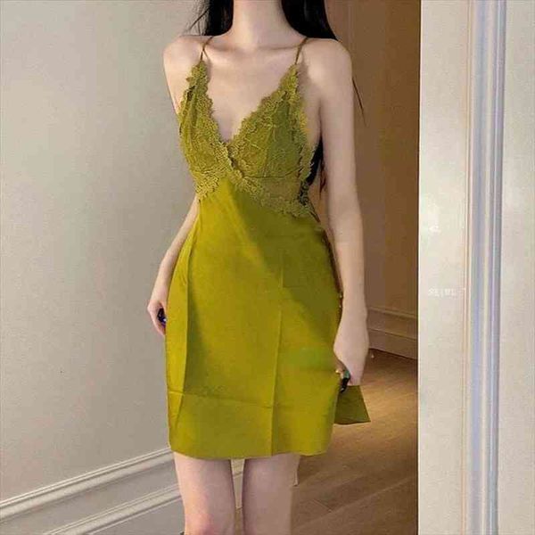 

silk lace embroidery green night fairy dress attractive women sleepwear stain nightie fancy nightgown dressing gown, Black;red
