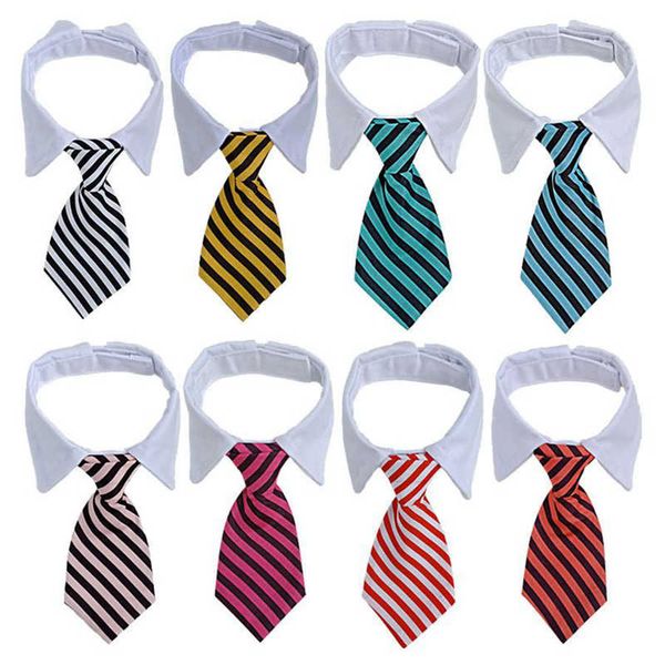 

adjustable cat pet grooming bow tie polyester striped puppy pets dog necktie rra2875