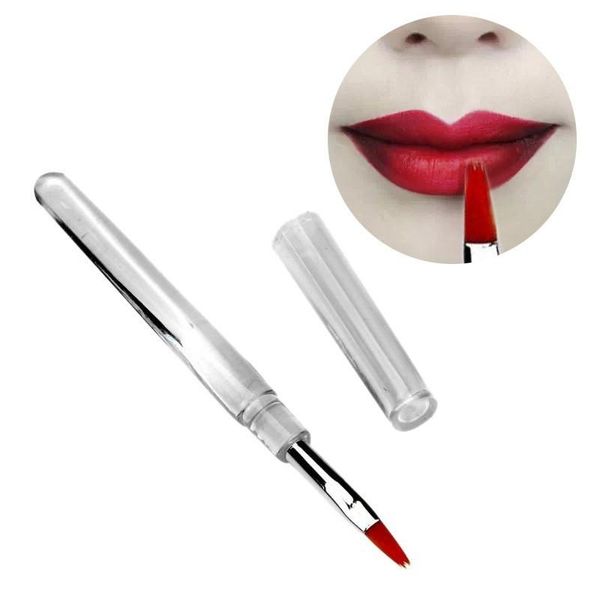 

1 pcs wooden handle soft cosmetic brush lipgloss lipstick lip gloss brush makeup brushes make up for lips beauty makeup tool 912
