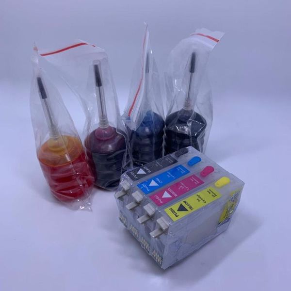 

yotat with arc chip refillable ink cartridge 34xl t34xl t3471 t3472 t3473 t3474 for workforce pro wf-3720 wf-3725 printer