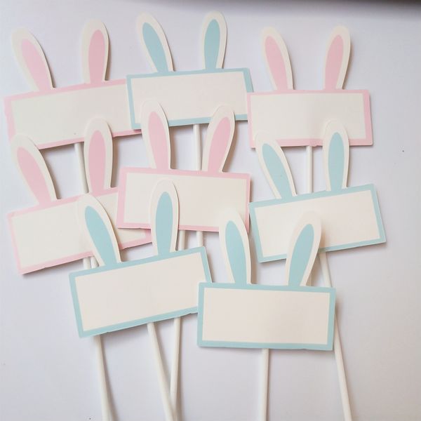 

k4yhn pink cute rabbit writable sbp64 cup decoration pink cup rabbit writable cake decoration plug-in paper cakecute cake plug-in paper