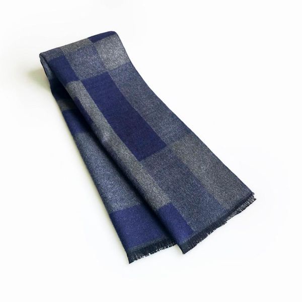

2020 plaid winter scarf men warm foulard scarves fashion casual cashmere warm winter shawls simple long plaid neck scarfs wraps, Blue;gray