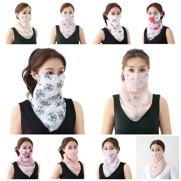 

scarf chiffon handkerchief women windproof half face dust-proof sunshade dust mask party masks t2i51123