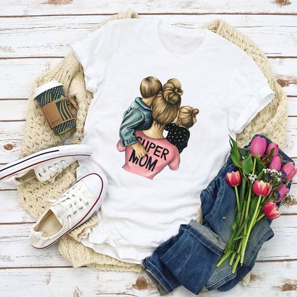 

women graphic cartoon mom mama pink fashion love summer shirt lady clothes t-shirt womens clothing tee female t shirt, White
