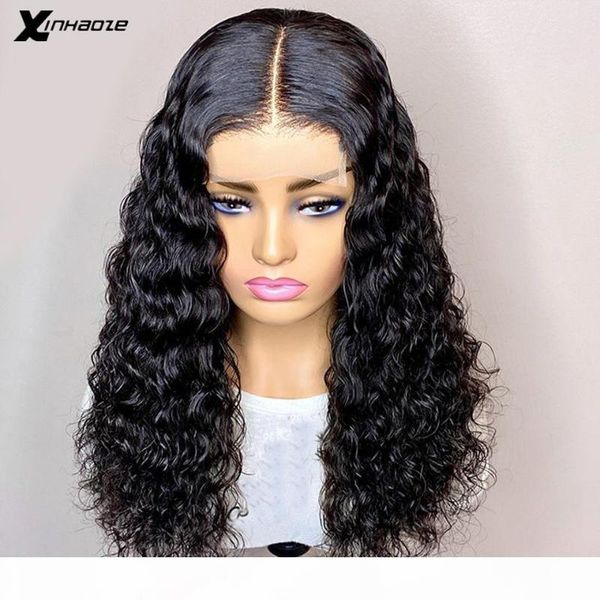 

6'' t lace part wigs wet and wave brazilian natural color remy human hair glueless 5*5 pu silk base lace front wigs for women, Black;brown