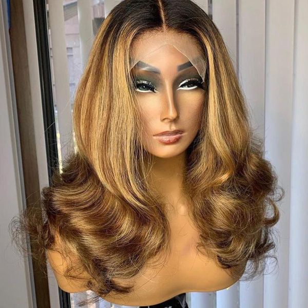 

lace wigs 13x4 loose wave wig 200% density front human hair brazilian remy for woman pre plucked bleached knots, Black;brown