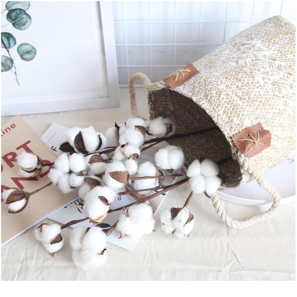 

naturally dried cotton stems farmhouse artificial flower filler floral decor fake cotton flower diy garland home weddi wmtnjv