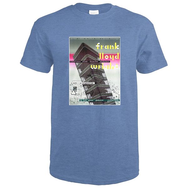 

frank lloyd wright artist wissing beeger netherlands vintage advertisement 59634 heather royal t shirt large sport hooded sweatshirt hoodie