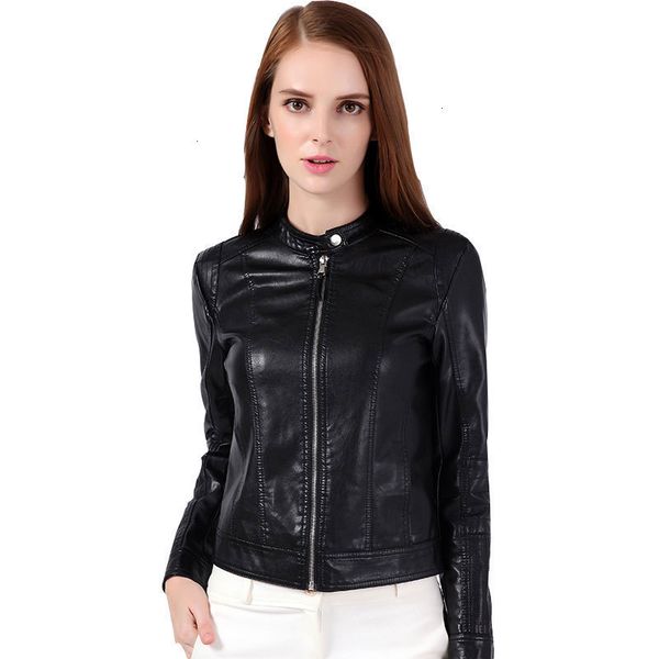 

2019 ugandan wallet soft coat spring motorcycle tights women's leather outerwear