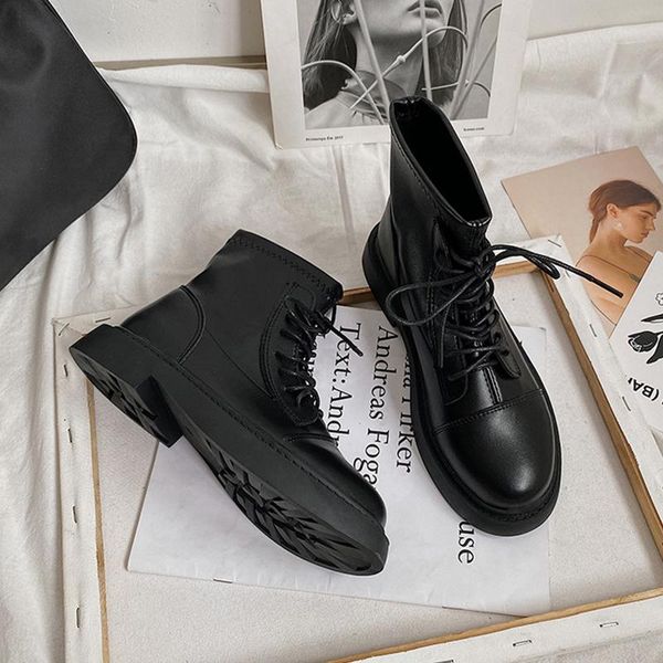 

shoes women's rubber boots booties ladies flat heel low heels booties round toe boots-women winter footwear rain mid-calf, Black