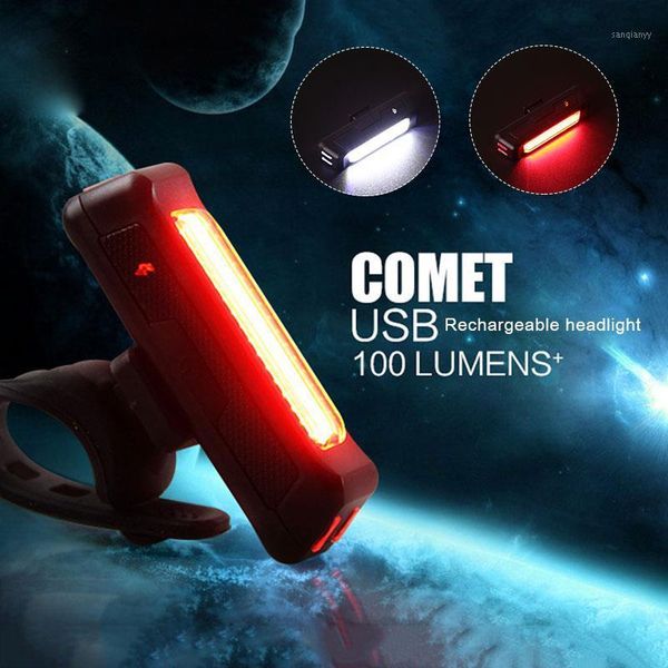 

bike lights black 500mah usb tail light led rear lamp front cob waterproof bicycle taillights1
