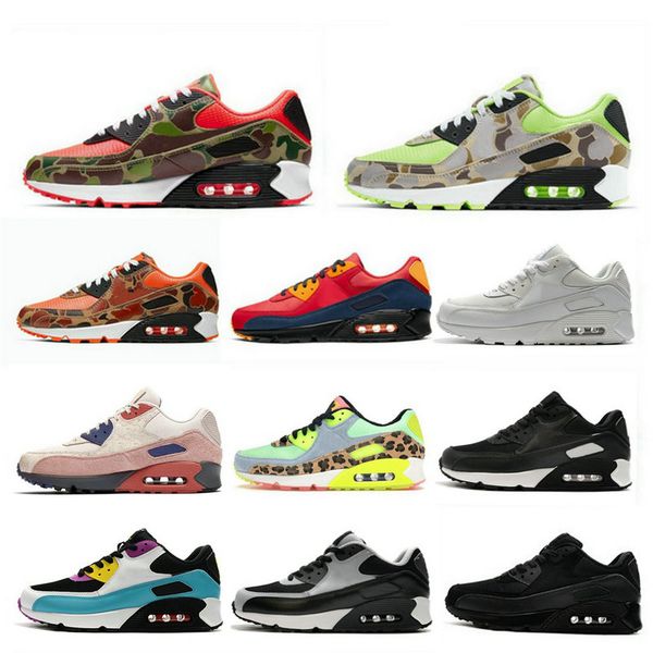 

classic 90 mens running shoes women chaussures 90s camo dancefloor green triple white black infrared grey trainers sports outdoor sneakers