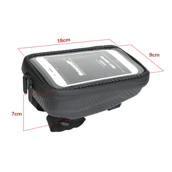 

waterproof rhinowalk 6.5 inch phone holder eva hard shell shockproof bike tube handlebar bag bicycle accessory