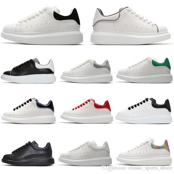 

2019 designer casual shoes fashion luxury men women leather suede sneakers reflective 3m flat party platform mens trainers