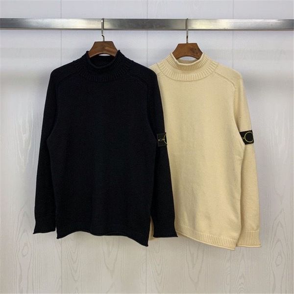 

fashion men women sweater 2020 mens womens autumn winter costly knit cardigan sleeve badge pullover sweaters 20ss sweatshirts, White;black